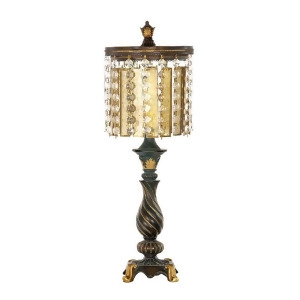 Dimond Lighting Amber And Crystal Table Lamp in Gold Leaf Black - All
