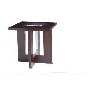 Allan Copley Designs Bridget Square End Table w/ Glass Inset - All