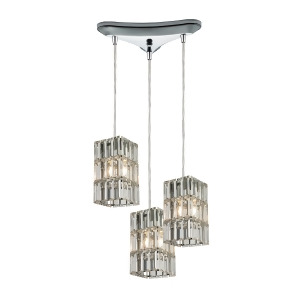 Elk Lighting Cynthia Collection 3 Light Chandelier In Polished Chrome 31488/3 - All