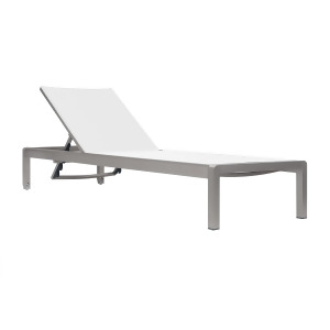 Meelano M200 Outdoor Chaise Lounge In White - All