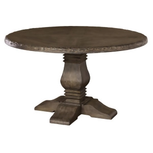 Hillsdale Lorient Round Dining Table in Washed Charcoal Gray - All
