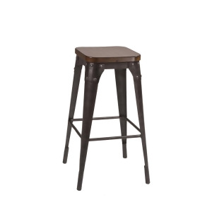 Hillsdale Morris Backless Counter Stool in Dark Gray Black - All