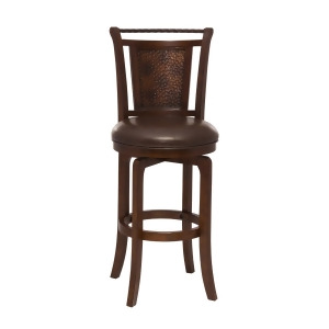 Hillsdale Norwood Swivel Barstool in Brown Cherry Copper - All