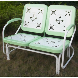 4D Concepts Metal Retro Glider in Lime White Metal - All