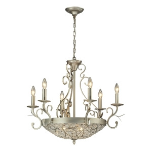 Elk Lighting Andalusia Collection 6 3 Light Chandelier In Aged Silver 11696/6 - All