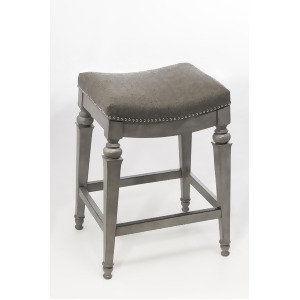 Hillsdale Vetrina Backless Non-Swivel Counter Stool in Weathered Gray - All
