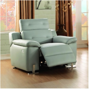 Homelegance Vortex Power Reclining Chair in Light Grey Leather - All