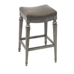 Hillsdale Vetrina Backless Non-Swivel Barstool in Weathered Gray - All