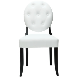 Modway Button Dining Side Chair in White - All