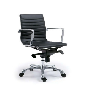 Moes Home Omega Low Back Office Chair in Black Set of 2 - All