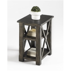 Progressive Furniture Crossroads Chairside Table in Smokey Grey - All