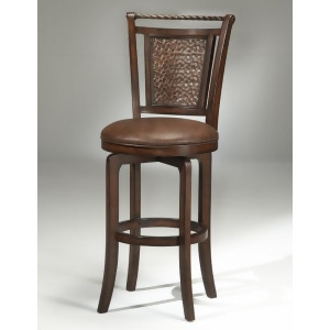 Hillsdale Norwood Swivel Counter Stool in Brown Cherry Copper - All