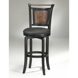 Hillsdale Norwood Swivel Counter Stool in Black w/Copper Accent - All