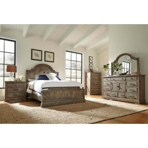 Progressive Furniture Meadow 4 Piece Panel Bedroom Set in Weathered Gray - All
