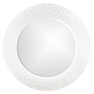 Howard Elliott 21143W Bergman Glossy White Round Mirror - All