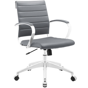 Modway Jive Mid Back Office Chair With Arms In Gray - All