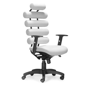 Zuo Unico Office Chair in White Set of 2 - All