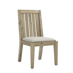 Casana Harbourside Slat Back Side Chair in Weathered Oatmeal Set of 2 - All