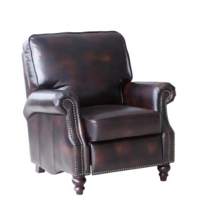 Lazzaro Scardale Leather Arm Recliner in Buckeye - All