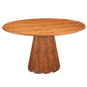 Moes Home Otago Round Dining Table in Walnut - All