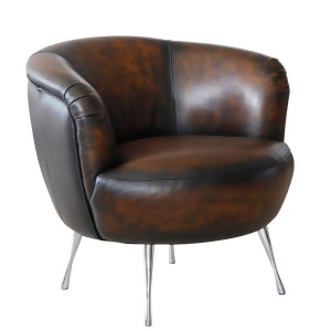 Lazzaro Modena Leather Chair in Black Tan - All