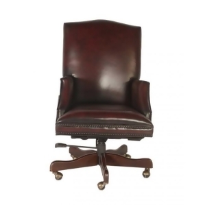 Lazzaro Fuller Leather Office Chair in Black Red - All