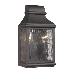 Elk Lighting Forged Jefferson Collection 2 Light Outdoor Sconce In Charcoal 47 - All