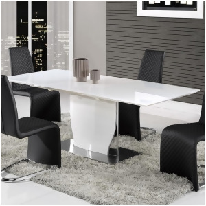 Global Furniture Dining Table in High Gloss White - All