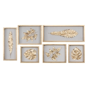 Uttermost Golden Leaves Shadow Box Set of 6 - All