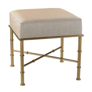 Sterling Industries Gold Cane Bench In Cream Metallic - All