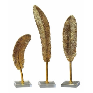 Uttermost Feathers Gold Sculpture Set of 3 - All