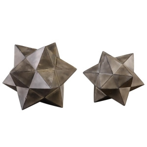 Uttermost Geometric Stars Concrete Sculpture Set of 2 - All