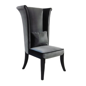 Armen Living Mad Hatter Dining Chair In Rich Velvet In Gray - All