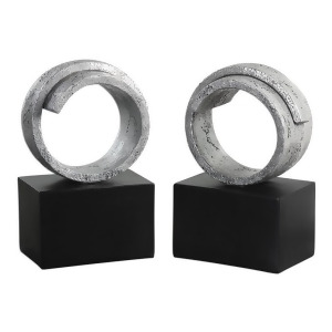 Uttermost Twist Modern Silver Bookends Set of 2 - All