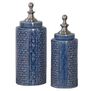 Uttermost Pero Sapphire Blue Urns Set of 2 - All