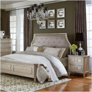 Standard Furniture Windsor Silver 2 Piece Panel Bedroom Set in Silver - All