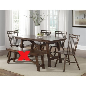 Liberty Furniture Creations 5 Piece Rectangular Table Set in Tobacco Black To - All