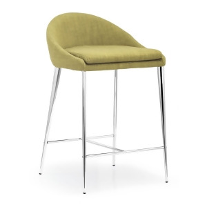 Zuo Modern Reykjavik Counter Chair Pea Fabric Set of 2 - All