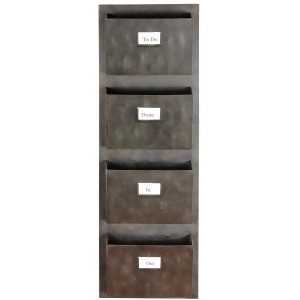 Industrial Metal Four Slot Mailbox - All