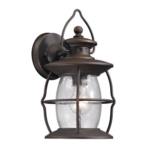 Elk Lighting Village Lantern Collection 1 Light Outdoor Sconce In Weathered Char - All