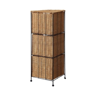 4D Concepts Corner 3 Drawer Unit in Wicker Metal - All
