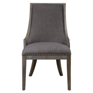Uttermost Aidrian Charcoal Gray Accent Chair - All