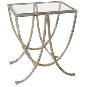 Uttermost Marta Antiqued Silver Side Table - All
