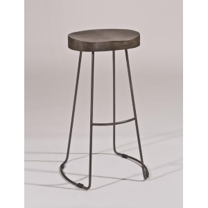 Hillsdale Hobbs Tractor Non-Swivel Barstool in Distressed Black Pewter - All