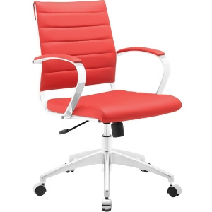 Modway Jive Mid Back Office Chair With Arms In Red - All
