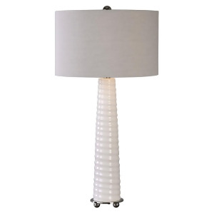Uttermost Mavone Gloss White Table Lamp - All