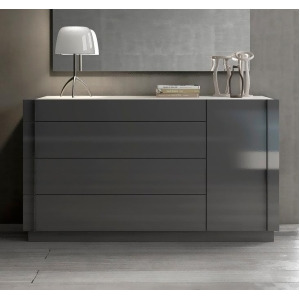 J M Furniture Braga Dresser in Grey Lacquer - All