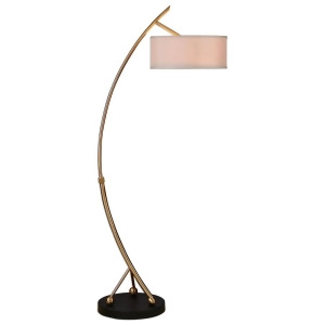 Uttermost Vardar Curved Brass Floor Lamp - All