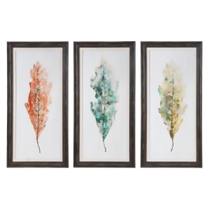 Uttermost Tricolor Leaves Abstract Art Set of 3 - All