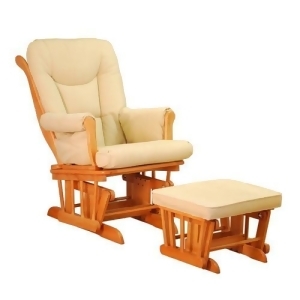 Afg Baby Sleigh Afg Baby Sleigh Glider with Ottoman In Pecan - All